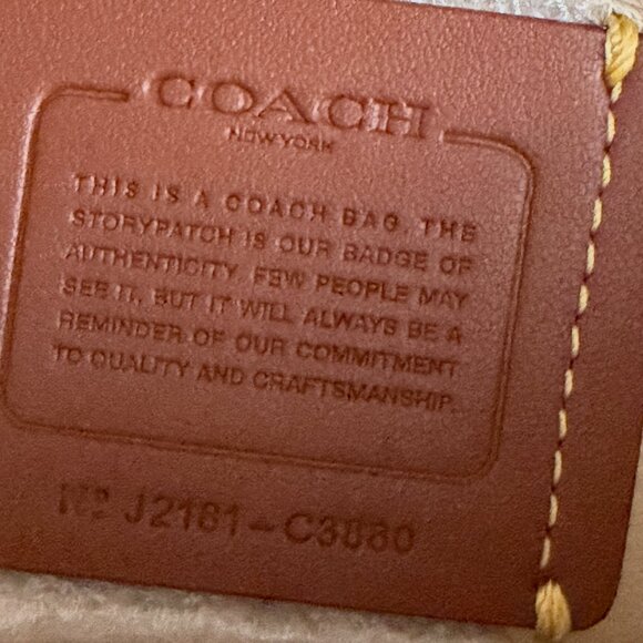 Coach Pillow Tabby Ivory Leather Shoulder Bag 18 - Picture 13 of 16